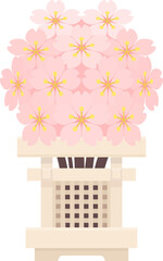 桜の花壇01