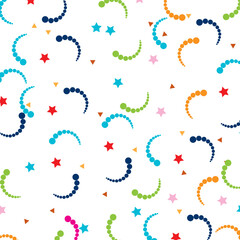 Seamless pattern with little rounded stars background.