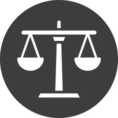 Balance, justice scale Vector Icon
