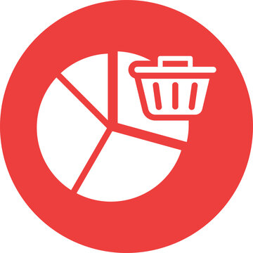 Analytics, Basket Vector Icon

