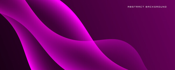 3D purple techno abstract background overlap layer on dark space with light waves decoration. Graphic design element liquid style concept for banner, flyer, card, brochure cover, or landing page