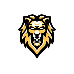 Lion Head Mascot Emblem Vector Logo Design