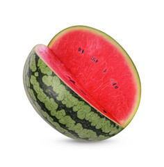 Watermelon sliced isolated on white background