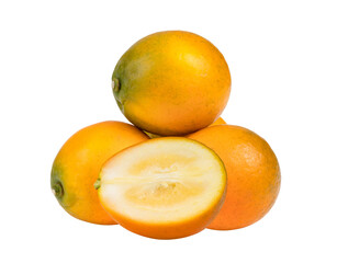 Orange kumquat isolated on transparent png