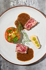 Beautiful and tasty food on a plate