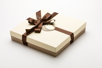 Boxes with labels and ribbons in different sizes, colors and functions for chocolates, cakes,...