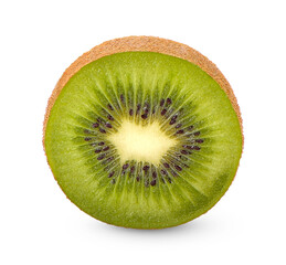 Fresh sliced kiwi fruit isolated on transparent background (.PNG)