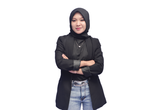 Young Stylish Asian Hijab Woman Isolated