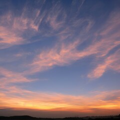 Naklejka na ściany i meble Beautiful sky on twilight time - generative ai