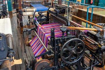 Fototapeta premium wheels in a factoryand machines