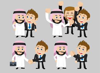 People Set - Arab  - Set of business people