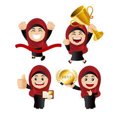 People Set - Arab  - Set of business people