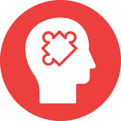 Head, jigsaw, Vector Icon
