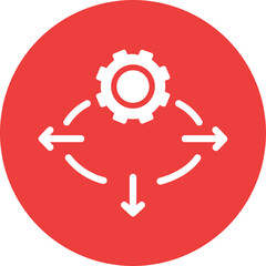 Bidding, cog Vector Icon

