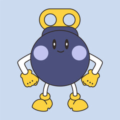 Editable and scalable vector smiling bomb character can be used for mascot and brand logo