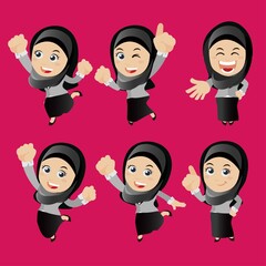 Set of businesswoman