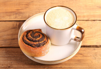 Poppy seed filling swirl buns