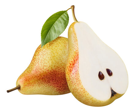 Delicious pears cut out