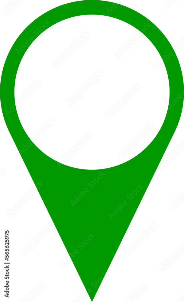 Poster green location pointer pin or you are here marker sign symbol icon with empty space for text or imag