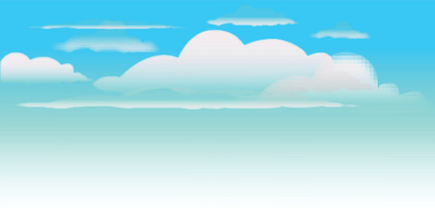 Fototapeta na wymiar Blue sky landscape with abstract cloud design background