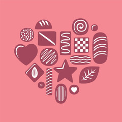 チョコのハートマーク