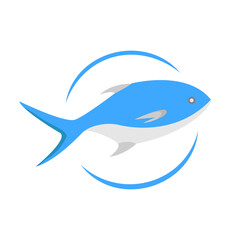 fish logo sea design element