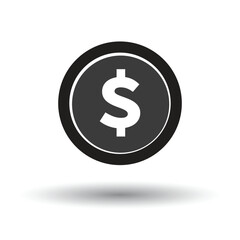 Dollar coin vector growth icon