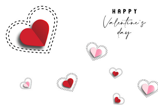 valentines day card with hearts.Valentin's day background