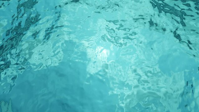Water Background, Motion Background Video Loop, Blue Green Liquid Sea Reflection, 3D Render Abstract Background Texture