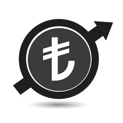 Turkish lira icon, Turkish currency symbol