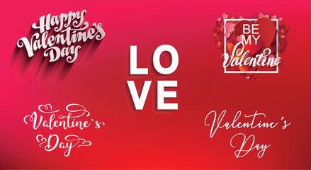 HAPPY VALENTINES DAY TYPOGRAPHY