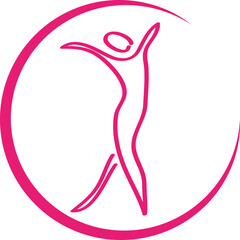 Kreis und Frau, Frauenarzt, Physiotherapie, Frau, Logo