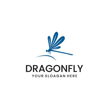 Dragonfly Logo Template with white Background. Suitable for your design need, logo, illustration, animation, etc. 