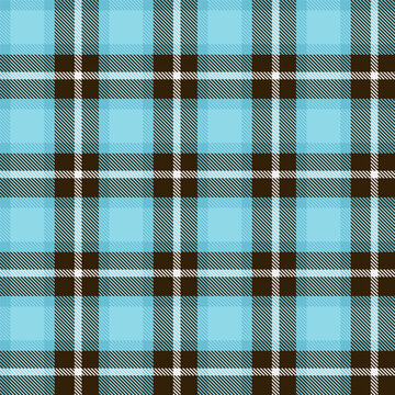Blue Plaid Checkered Fabric Pattern Background