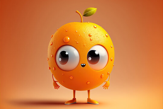 Cute Orange Character 4K
