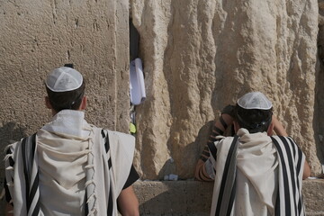 Israel. Jerusalem. Prayer at the Wailing Wall