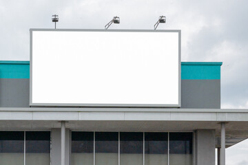 Fototapeta premium blank billboard on the street