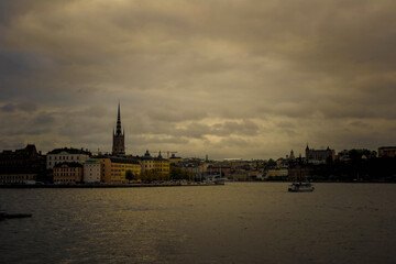 view of the skyline of stockholm from kungsholmen