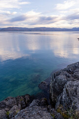 Sunset at the beautiful Lago General Carrera in southern Chile