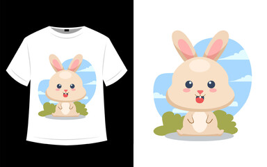 Funny bunny t shirt design