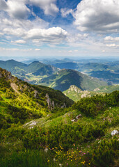 Naklejka na ściany i meble vista from the mountain, slovakia