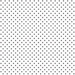 Seamless polka dot black and white pattern. Monochrome Texture for Your design. Black Polka dots trendy on white background, tile. For fabric pattern, card, decor, wrapping paper	