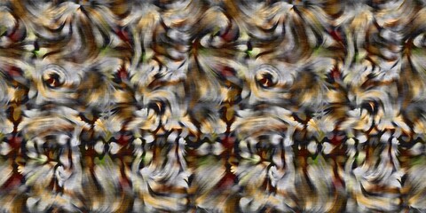 Marbled floral decorative border. Seamless botanical wash for organic ribbon. Retro fashion edging.