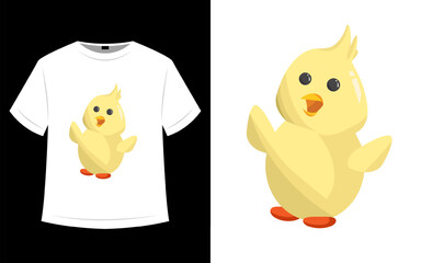 T shirt design cute duck