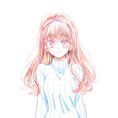 綺麗な女性　冬服