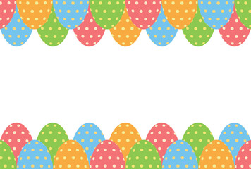 ドット柄のタマゴのフレーム背景素材