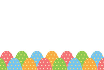 ドット柄のタマゴのフレーム背景素材