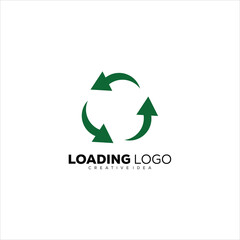 Vector logo illustration loading logo design color
