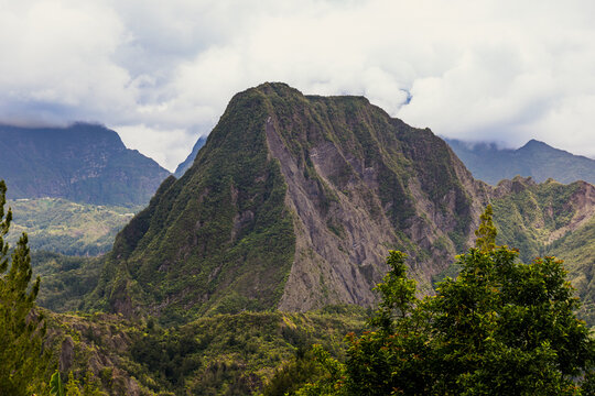 Salazie, Reunion Island - View to Anchaing Piton from Hell-Bourg