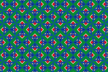 Geometric pattern in the colors of the national flag of South Sudan. The colors of South Sudan.